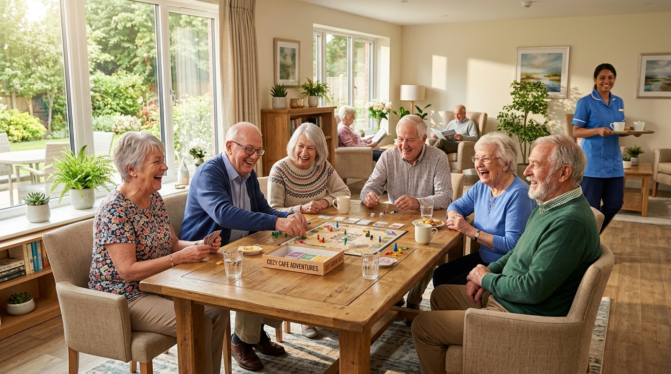 Residents enjoying activities together at Molly Ryan Care